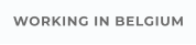 WORKING IN BELGIUM