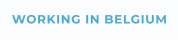 WORKING IN BELGIUM
